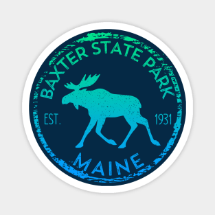 Baxter State Park Maine ME Moose Lovers Hiking Souvenirs Magnet